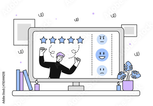 Man with rating vector linear