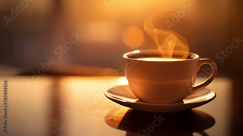 A hot coffee