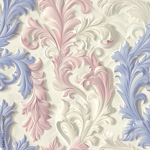 seamless pattern pastel filigree, pink and purple texture background