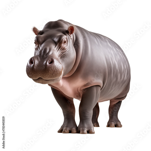 Hippo isolated on transparent background