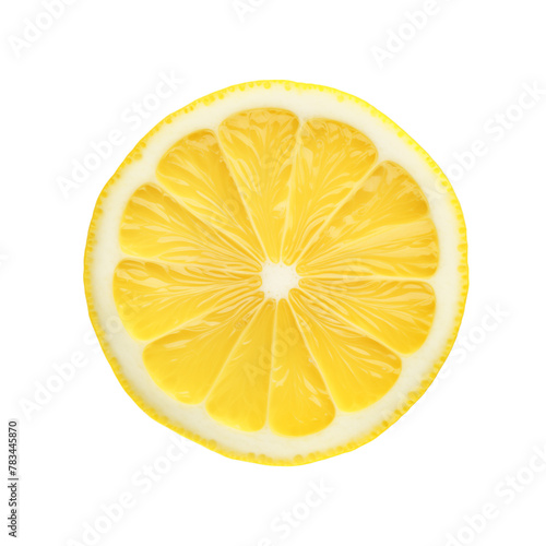 Lemon slice isolated on transparent background