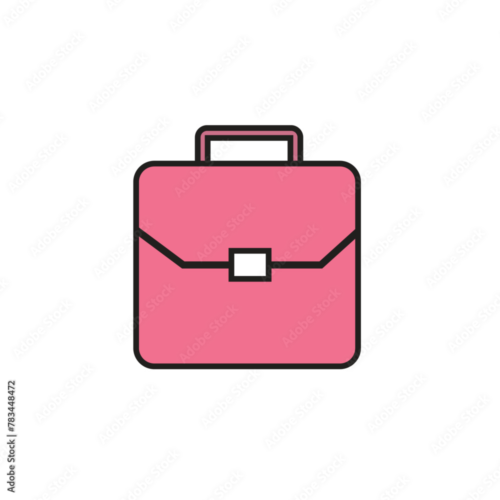 Flat briefcase icon symbol vector Illustration. Flat briefcase icon symbol vector Illustration.