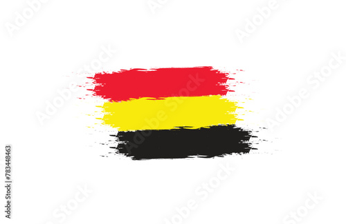 Flag of Federal Republic of Germany. Germany s tricolor brash concept. Horizontal Illustration isolated on white background.