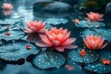 Tranquil Lotus Serenity - Perfect for Mindful Reflections. Concept Mindful Photography, Lotus Blossoms, Meditation Inspiration, Serene Settings