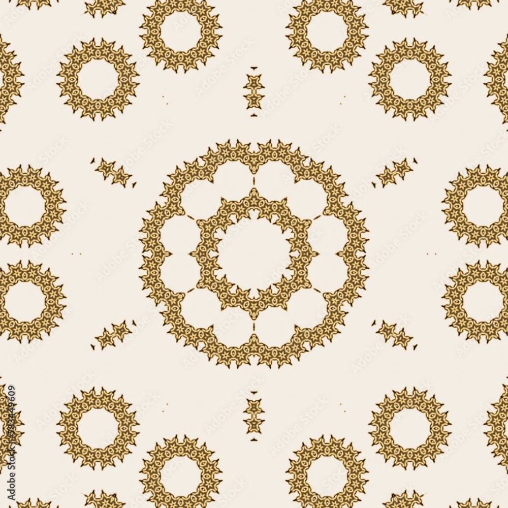 Gold background of floral pattern art for decorating 