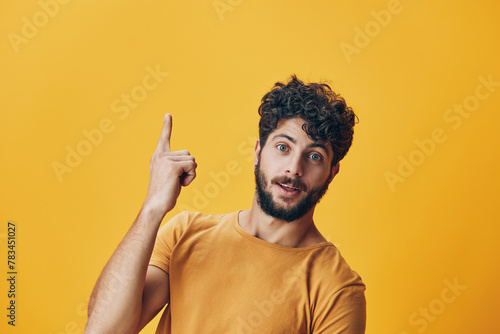 Man guy looking happy white young background person expression portrait adult handsome studio face