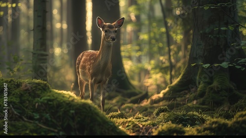 A deer in the nature