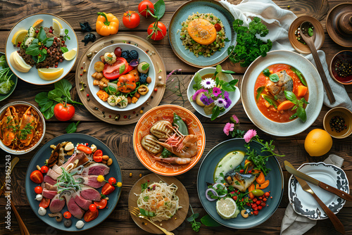 Diverse Platter: A Captivating Display of Regional Dishes from Across the Globe