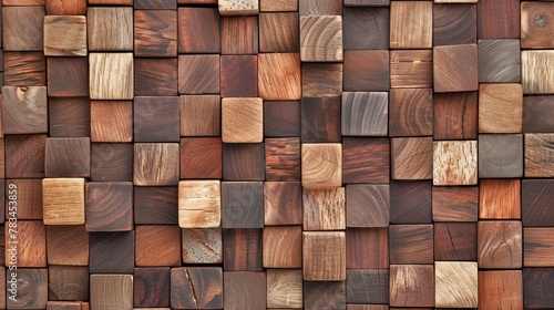 Abstract square wood block seamless tile perfect for background.