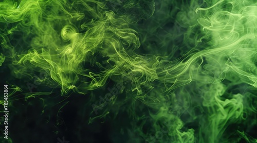 Venom green smoke abstract background. photo