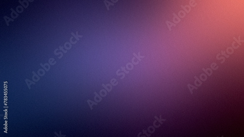 Blue orange purple violet, Modern Dark Minimalist Noise Grainy Texture, Grungy Rough Gradient Colors Abstract Retro Background, Empty Space Template