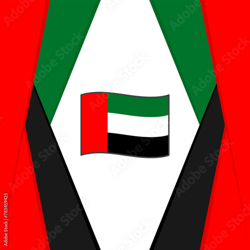 United Arab Emirates Flag Abstract Background Design Template. United Arab Emirates Independence Day Banner Social Media Post. Background