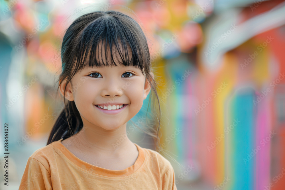 Chinese girl smiling in copy-space, an innocent and happy child’s portrait from Asia, embodying a cross-cultural experience Chinese girl smiling in copy-space, an innocent and happy child’s portrait from Asia, embodying a cross-cultural experience