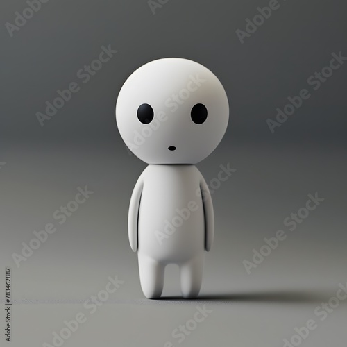 Simple and colorful character showing what 'lonely' looks like.