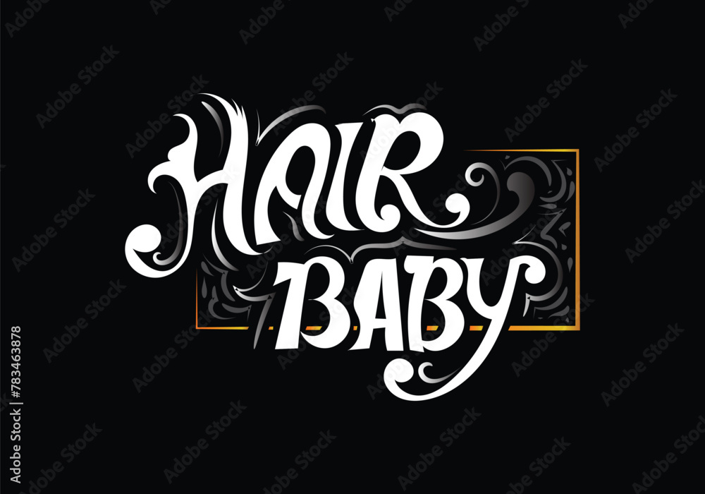 HAIR BABY typography word template design