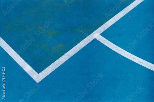 basketball concrete blue court