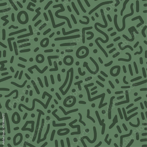 kid scribble doodle seamless pattern.