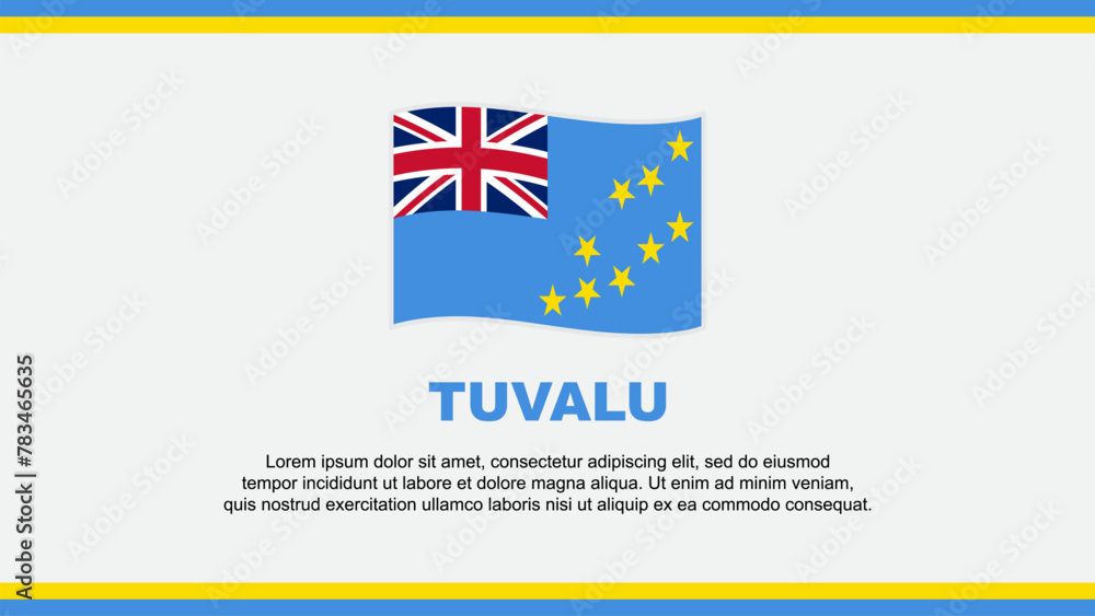 Tuvalu Flag Abstract Background Design Template. Tuvalu Independence Day Banner Social Media Vector Illustration. Tuvalu Design