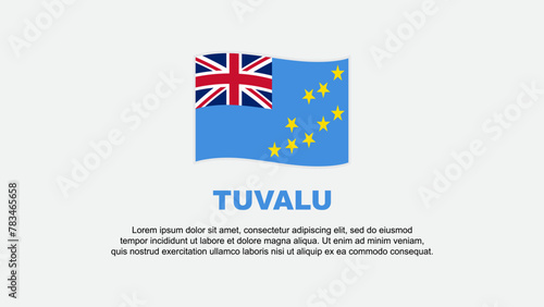Tuvalu Flag Abstract Background Design Template. Tuvalu Independence Day Banner Social Media Vector Illustration. Tuvalu Background © Fernandiputra