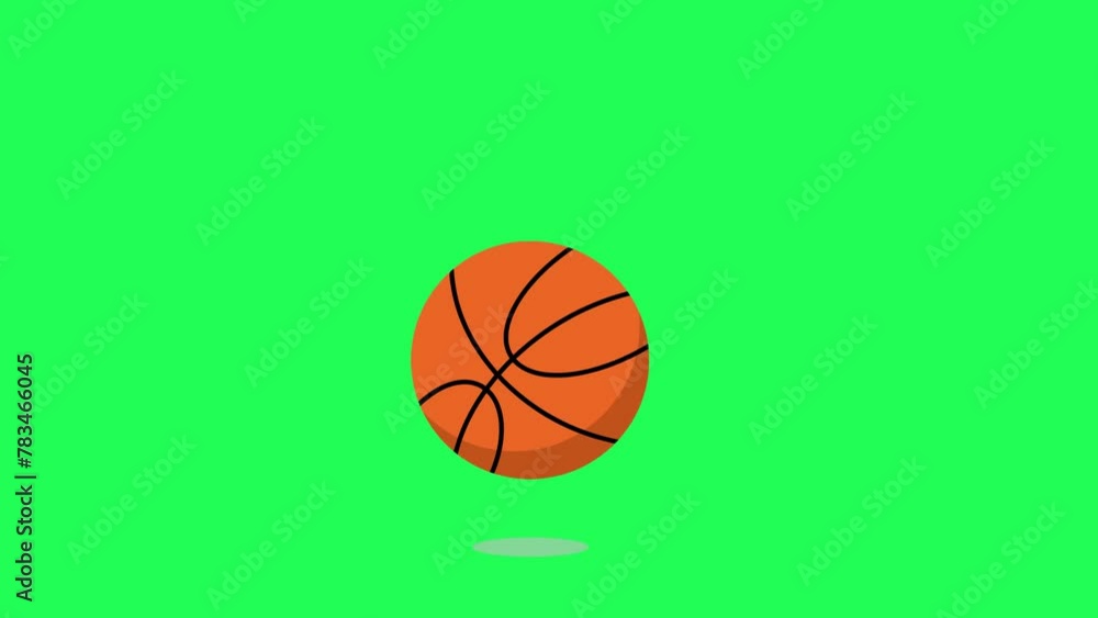 Basketball is jumping on Green Screen background. 4K video Footage Basketball Animation or Ball Footage. Basketball bouncing and spinning Basketball is jumping on Green Screen background. 4K video Footage Basketball Animation or Ball Footage. Basketball bouncing and spinning