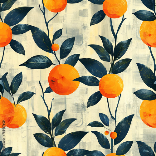 Golden Daisy Delight Seamless Pattern