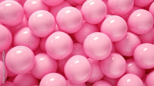 3d rendering picture of pink balls. Abstract wallpaper and background. 3D illustration