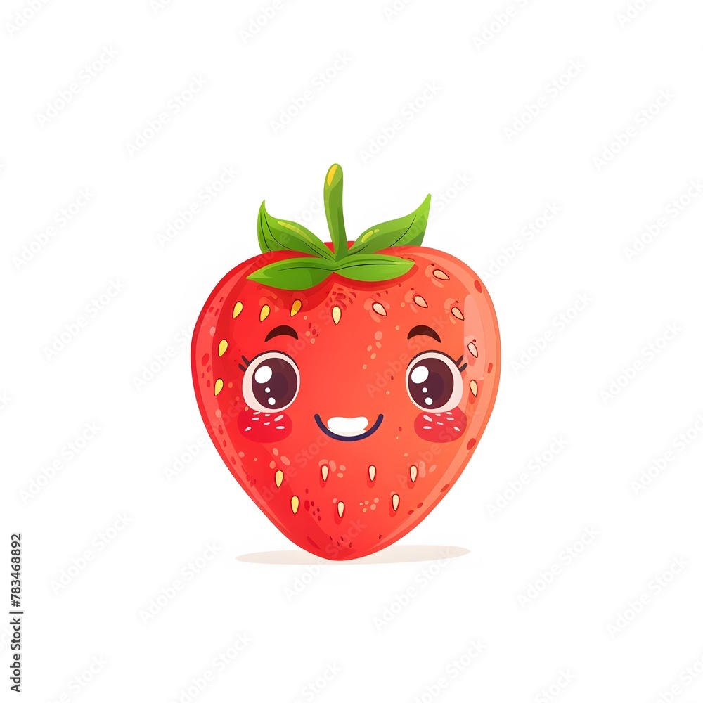 Cute and Happy strawberry Character in Simple Cartoon Style
Cute and Happy strawberry Character in Simple Cartoon Style