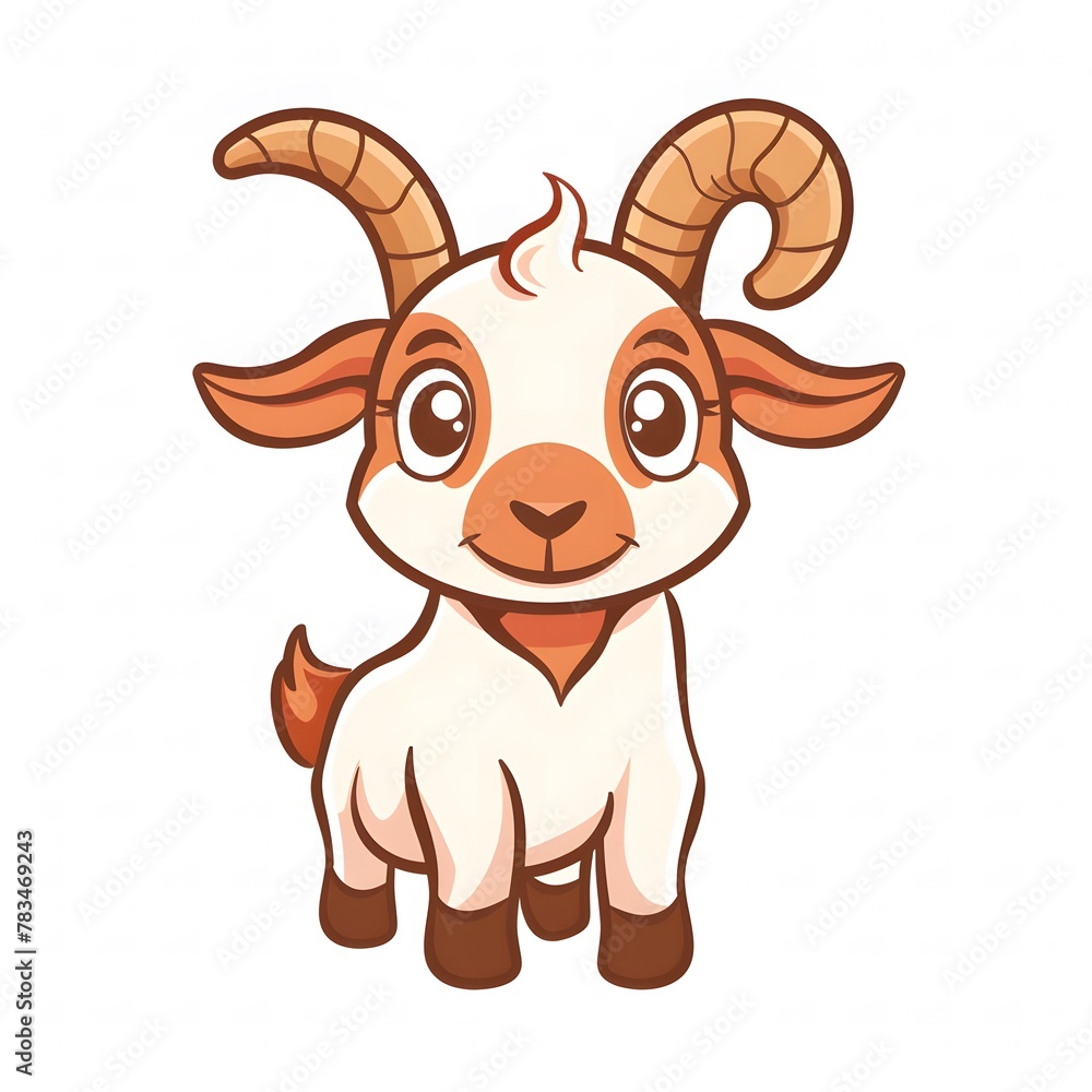 Cute and Happy goat Character in Simple Cartoon Style
Cute and Happy goat Character in Simple Cartoon Style