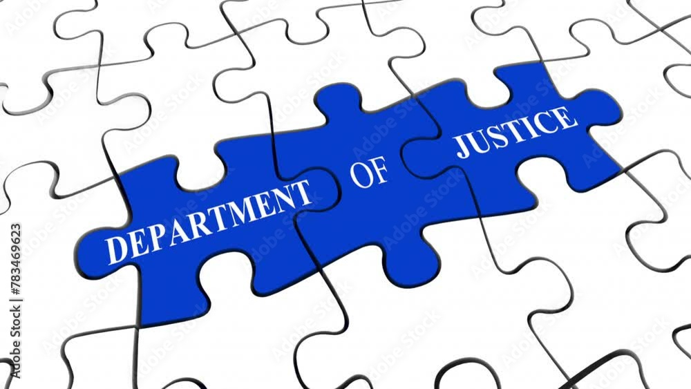 Department of Justice DOJ Puzzle Pieces Government Attorney General Federal Laws Legal 3d Animation Department of Justice DOJ Puzzle Pieces Government Attorney General Federal Laws Legal 3d Animation