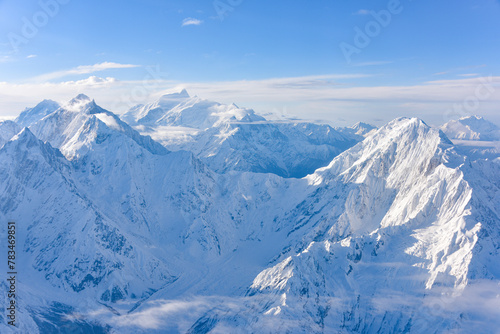 Wallpaper Mural Aerial view of snow capped mountains in Sichuan and Tibet, China Torontodigital.ca