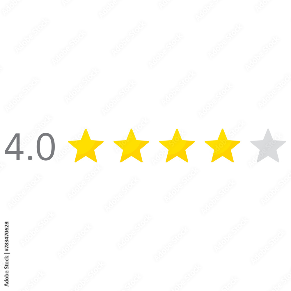 4 stars rating icon, simple graphic classify premium quality review flat design interface illustration elements for app ui ux web banner button vector isolated on white background 4 stars rating icon, simple graphic classify premium quality review flat design interface illustration elements for app ui ux web banner button vector isolated on white background