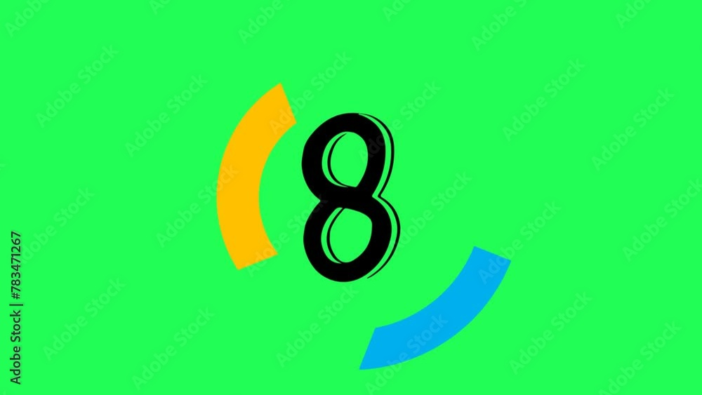 Video Countdown Screen Vidéo Stock Countdown Timer or Motion Countdown Green Screen for ...