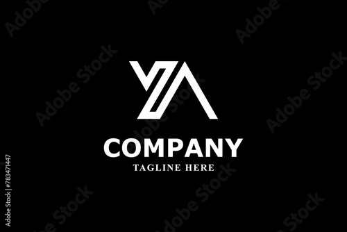 letter v y a monogram modern logo