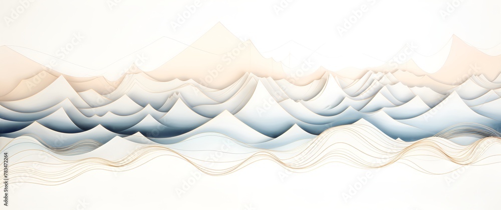 Breathtaking Mountain Peaks Captured in a Single Line Breathtaking Mountain Peaks Captured in a Single Line