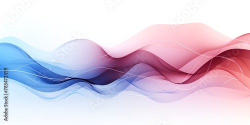 Vector Sound Wave Visualization on Isolated White Background