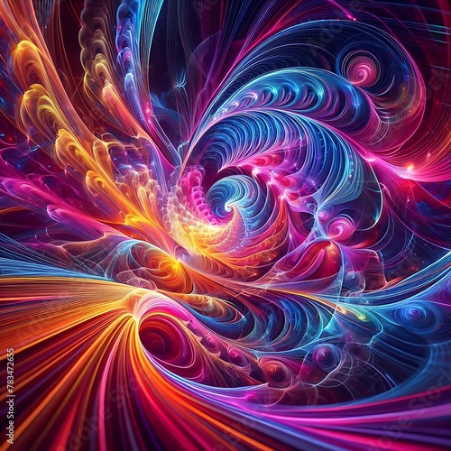 colorful abstract fractal background