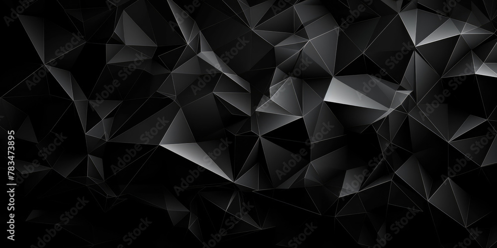 Abstract Black Polygonal Background, Creative Futuristic Design, wide panoramic polygonal wallpaper Abstract Black Polygonal Background, Creative Futuristic Design, wide panoramic polygonal wallpaper