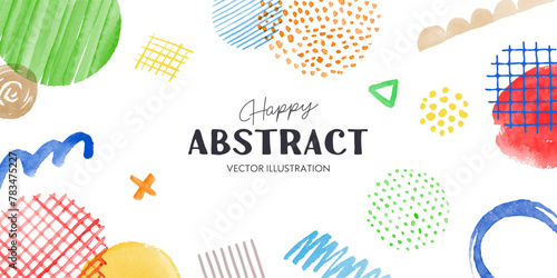 抽象的な水彩の模様とテクスチャの背景テンプレート