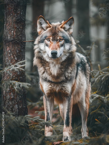 wolf in the forest