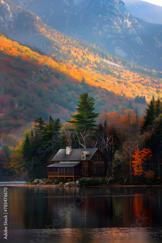 Serene Autumn Splendor: A Captivating Display of New Hampshire's Natural Attractions