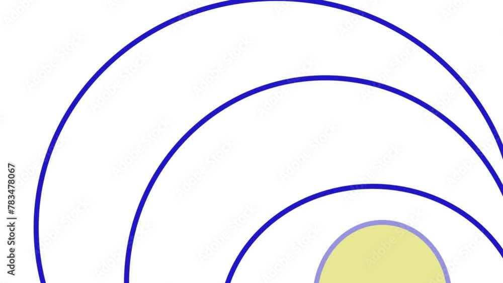 Below there is a yellow semicircle, and on top of the line there are waves, and it all moves quickly. Below there is a yellow semicircle, and on top of the line there are waves, and it all moves quickly.