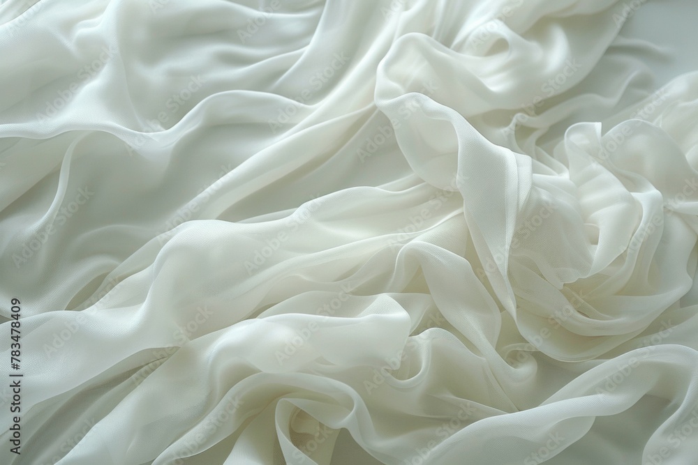 A white fabric with a pattern of white lines A white fabric with a pattern of white lines