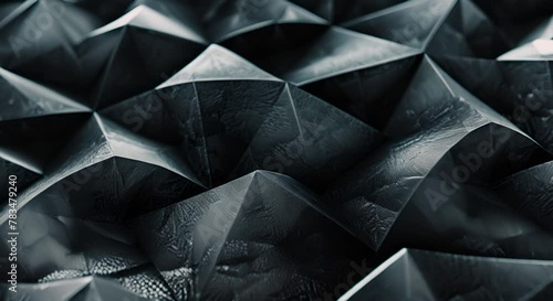 Triangular patterned fabric close-up, hyper-realistic textile design, 3D, photo