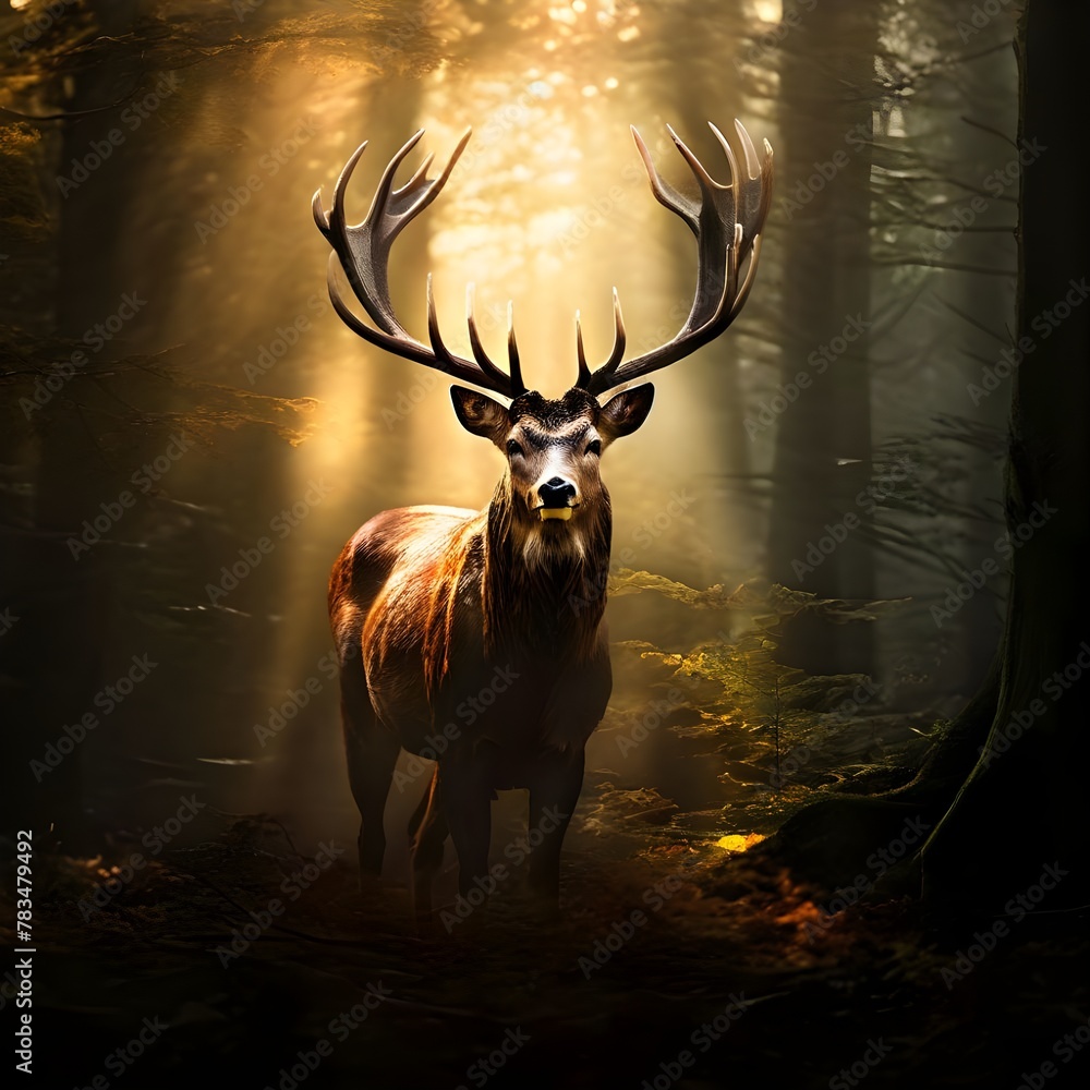 Fototapeta premium deer in the woods