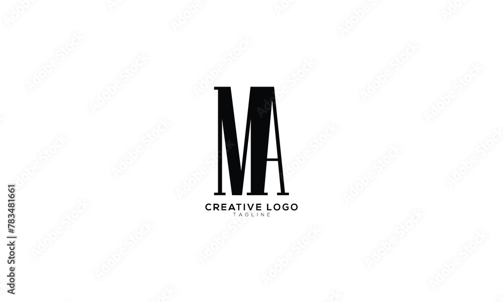 MA Abstract initial monogram letter alphabet logo design MA Abstract initial monogram letter alphabet logo design