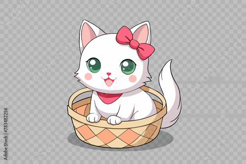 cat in a basket