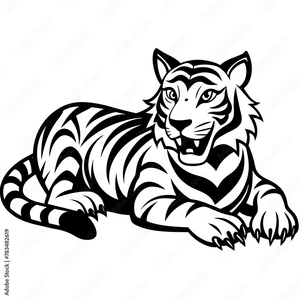 Fototapeta premium head of lion mascot,lion silhouette,vector,icon,svg,characters,Holiday t shirt,black tiger drawn trendy logo Vector illustration,tiger on a white background,eps,png