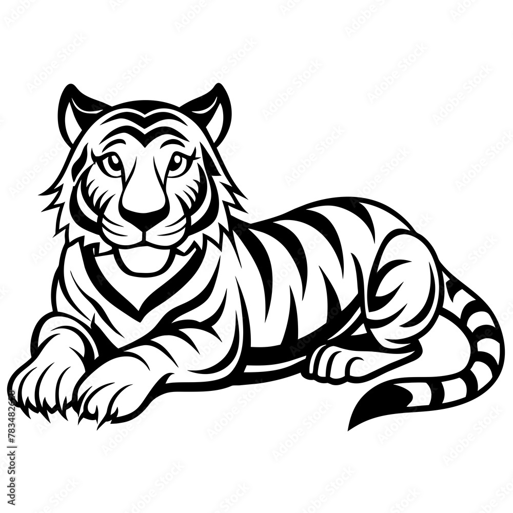 Obraz premium head of lion mascot,lion silhouette,vector,icon,svg,characters,Holiday t shirt,black tiger drawn trendy logo Vector illustration,tiger on a white background,eps,png