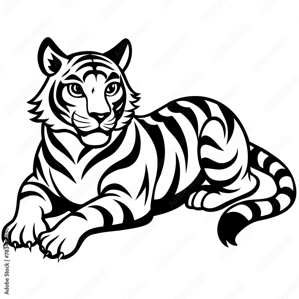 Obraz premium head of lion mascot,lion silhouette,vector,icon,svg,characters,Holiday t shirt,black tiger drawn trendy logo Vector illustration,tiger on a white background,eps,png