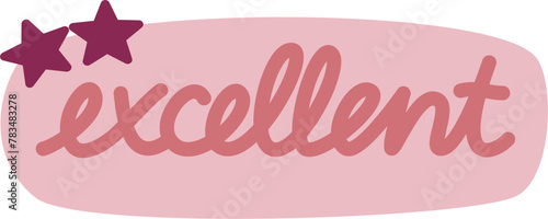 Doodle of excellent sticker